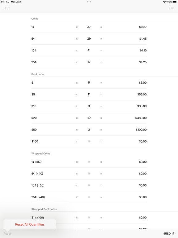 Currency Calculator App iPad screenshot