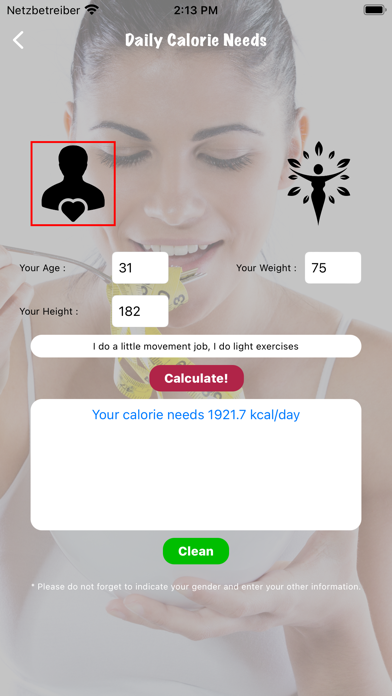 Health Planner Screenshot