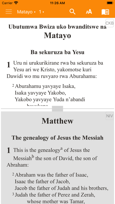 Kirundi Bible Screenshot