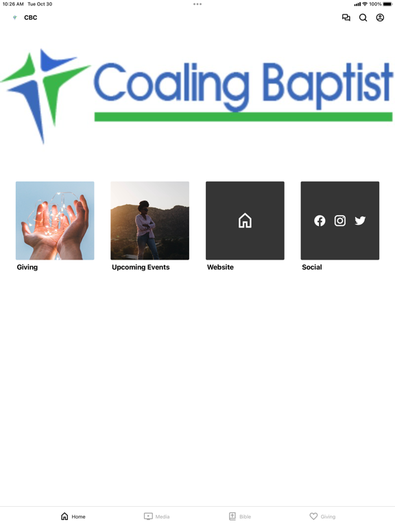 Coaling Baptist Church iPad screenshot 1 - Education app