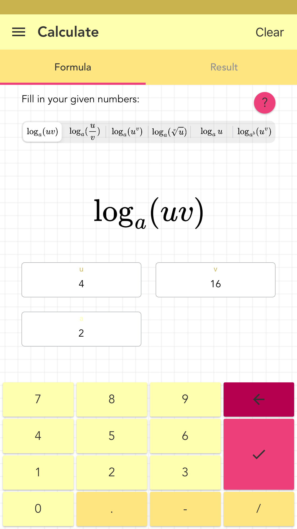 Logarithmic Identities