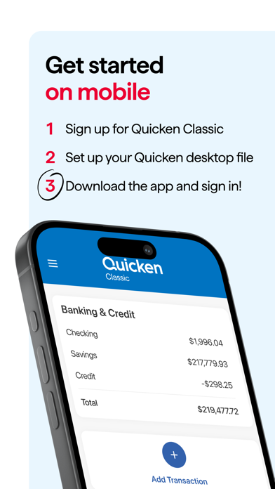 Quicken Classic: Companion App Screenshot