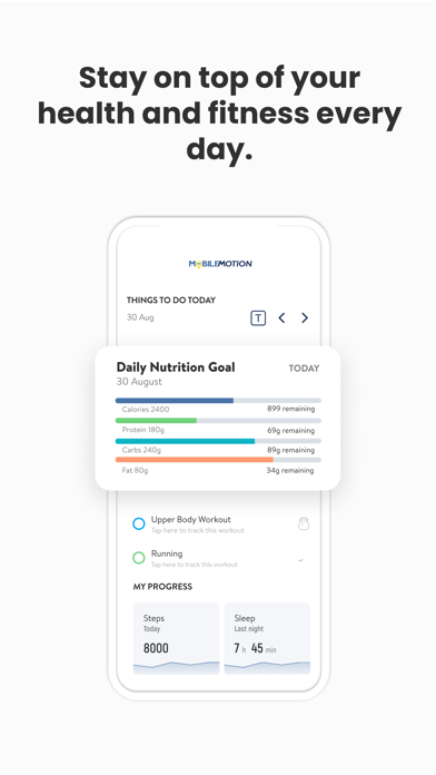 Mobile Motion Fitness Screenshot
