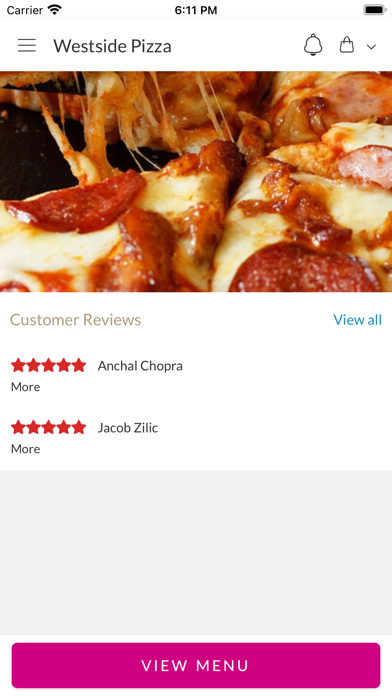 Westside Pizza. Screenshot