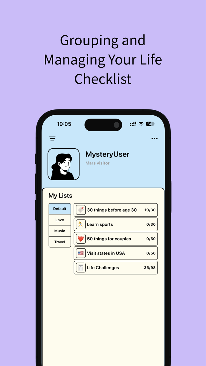 LifeList - Record your life