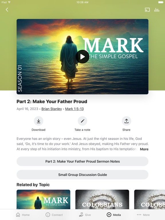 Lifehouse Community Church iPad screenshot 3 - Education app