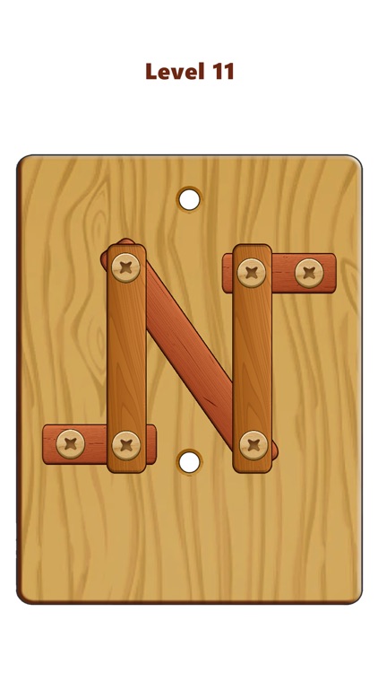 Wood Nuts & Bolts Puzzle