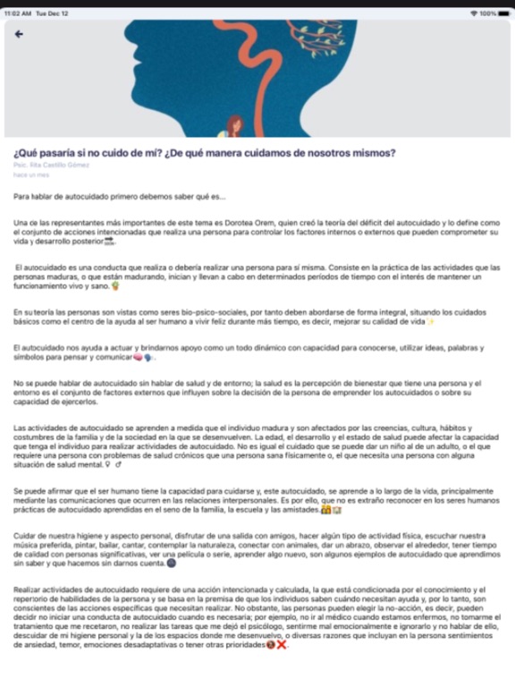 Psicólogos en Linea Psicovital iPad screenshot 6 - Health & Fitness app