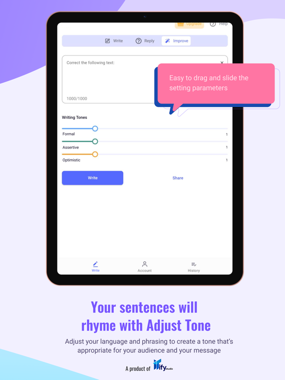 Chat AI - Writing Assistant iPad screenshot 4 - Productivity app