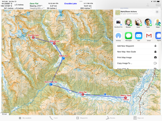 iHikeGPS NZ : LINZ Topo Maps iPad app afbeelding 4