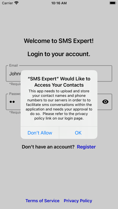 SMS Expert iPhone screenshot 1 - Social Networking app