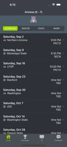 Game screenshot Arizona Football Schedules mod apk