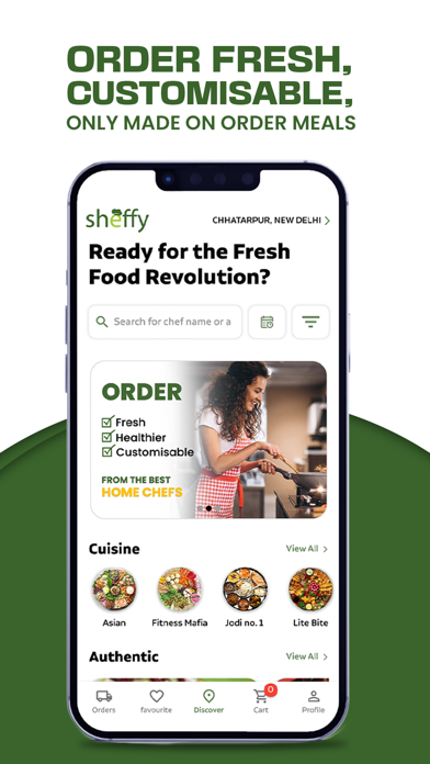 SHEFFY - Homemade Food app Screenshot
