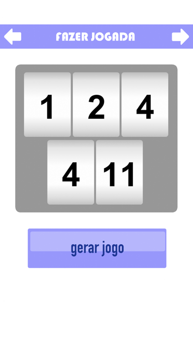 Jogo Certo Quina Screenshot