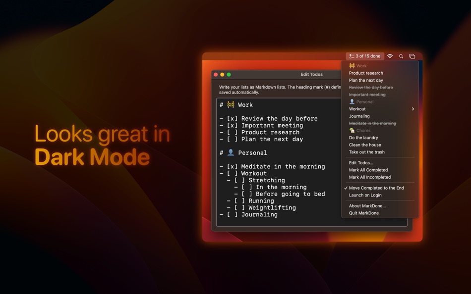 #3. MarkDone • Quick To Do Lists (macOS) 由: Eric Maciel