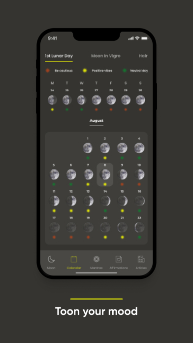 Moon Phase Calendar - My Moony Screenshot