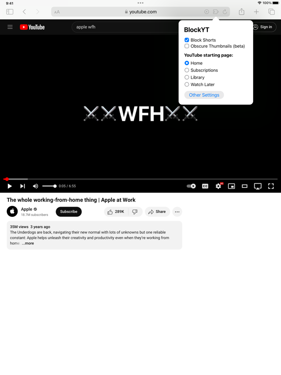 Screenshot #5 pour BlockYT for Safari