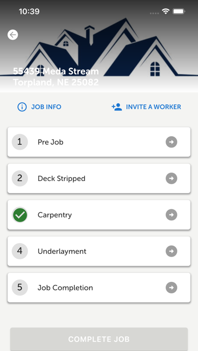 Roof Right Now Job Management Screenshot