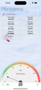 Haugastøl Wind Meter screenshot #2 for iPhone