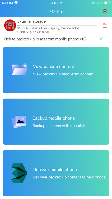 GM Pro app screenshot