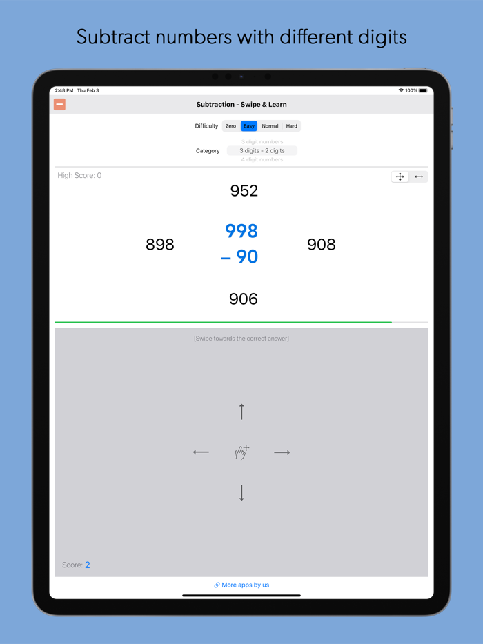 Subtraction - Swipe and Learn