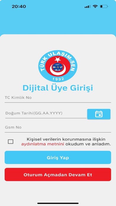 Türk Ulaşım Sen Dijital Kimlik Screenshot