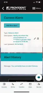 Provident CU Mobile Banking screenshot #9 for iPhone