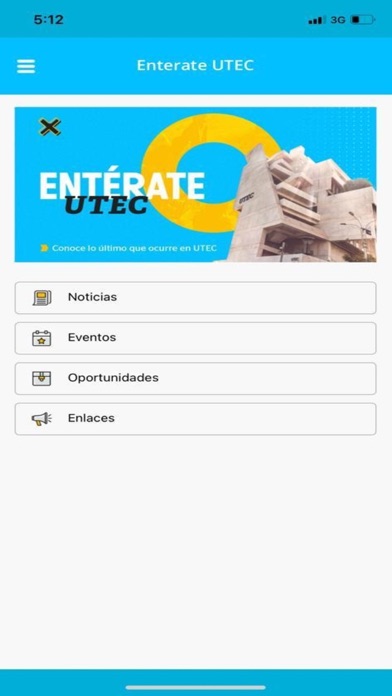 UTEC+ Alumnos Screenshot