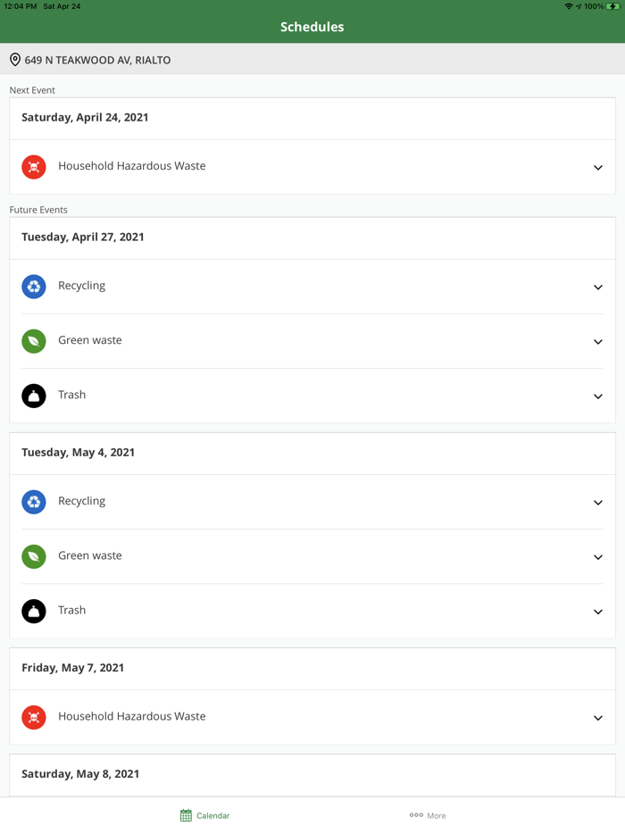 Rialto Trash and Sweeping Days