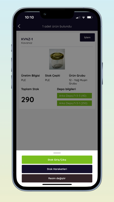 Üretim - Depo Stok Yönetimi Screenshot
