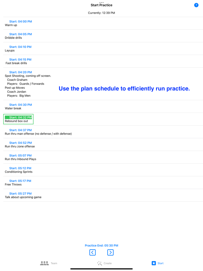 Coach Practice Planner