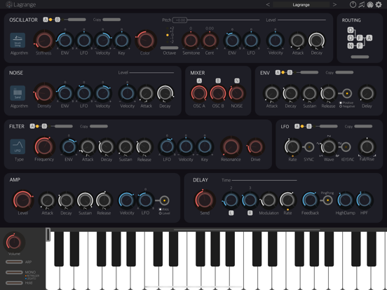 Lagrange - AUv3 Plug-in Synth iPad app afbeelding 1