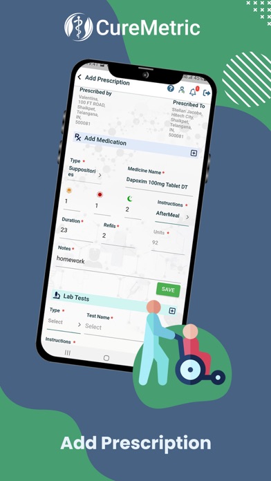 CureMetric Caretaker app screenshot