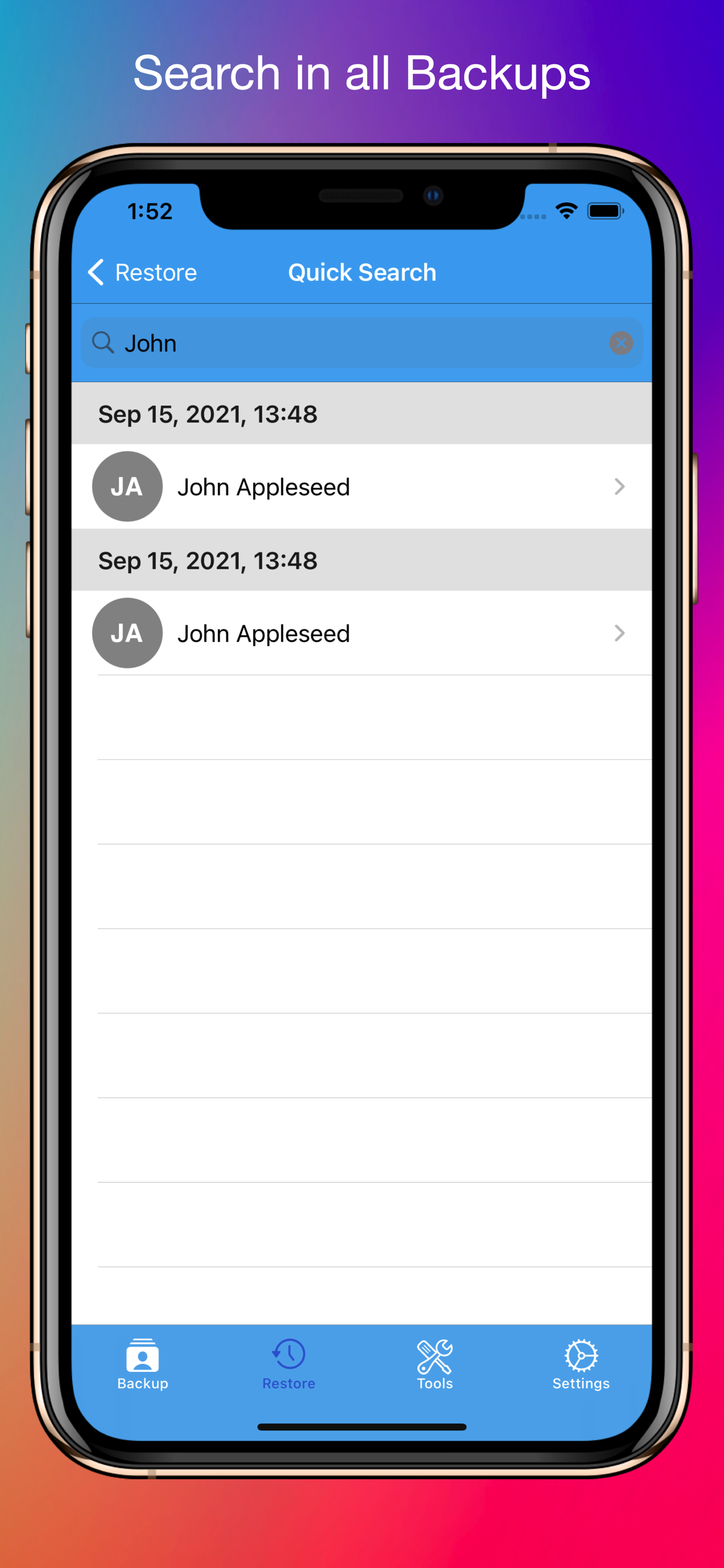 Contacts Backup Utility