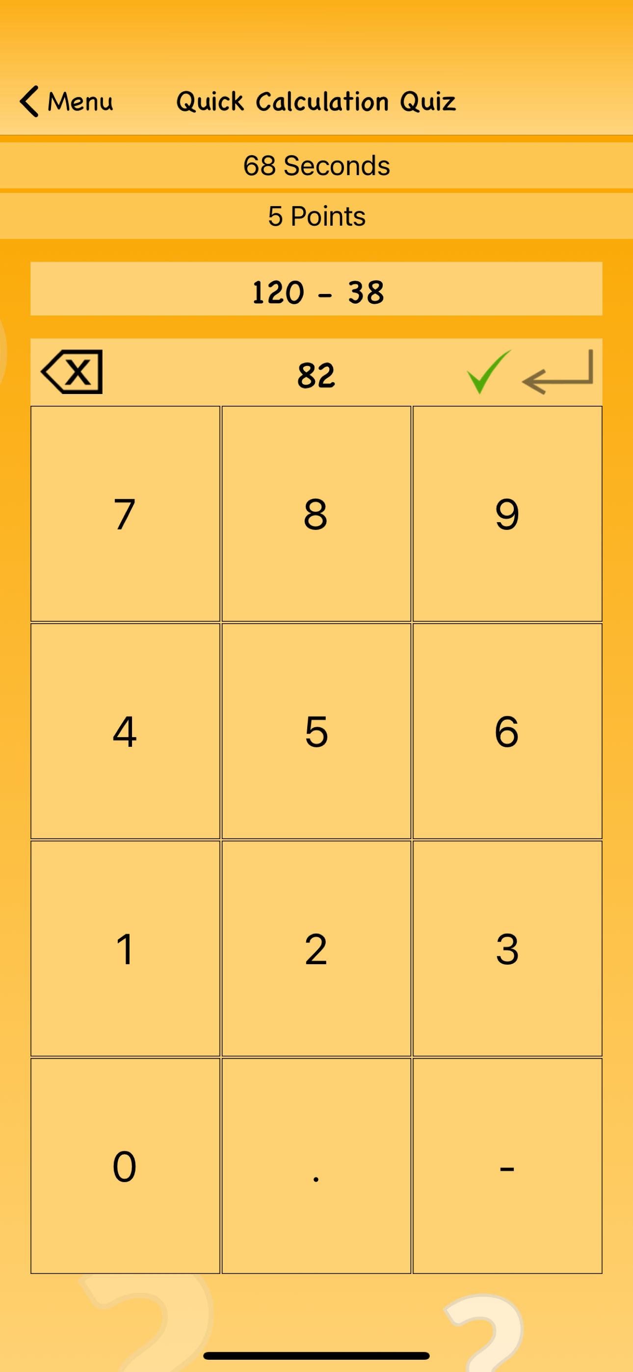 Quick Calculation Quiz screenshot 4