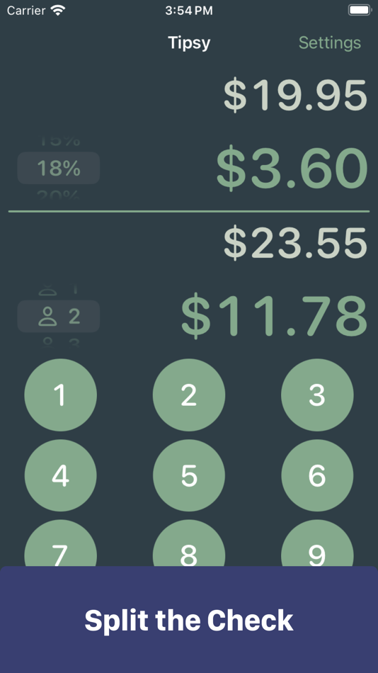 #2. Tipsy - Tip Calculator (iOS) 由: Recurring Dream LLC