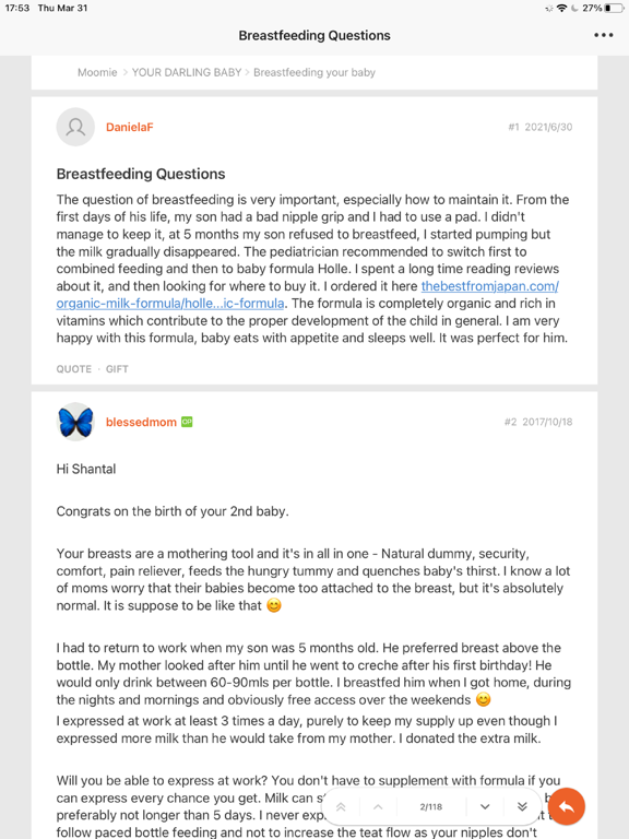 Screenshot #6 pour Parenting Forum Moomie