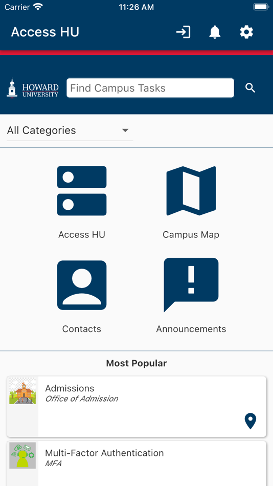 #1. Access Hu (iOS) 由: Howard University
