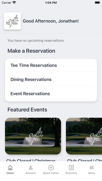 Oak Hills Country Club Omaha Screenshot