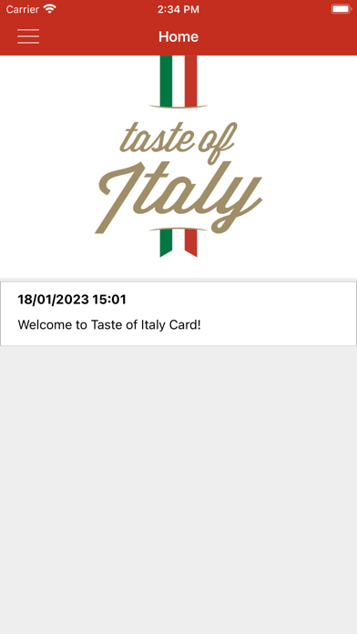 Taste of Italy Card Screenshot