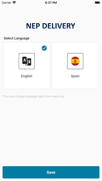 Nep user App Screenshot