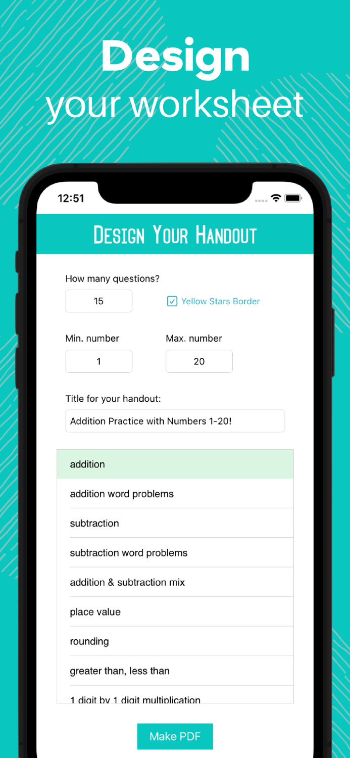 Math Worksheet Maker