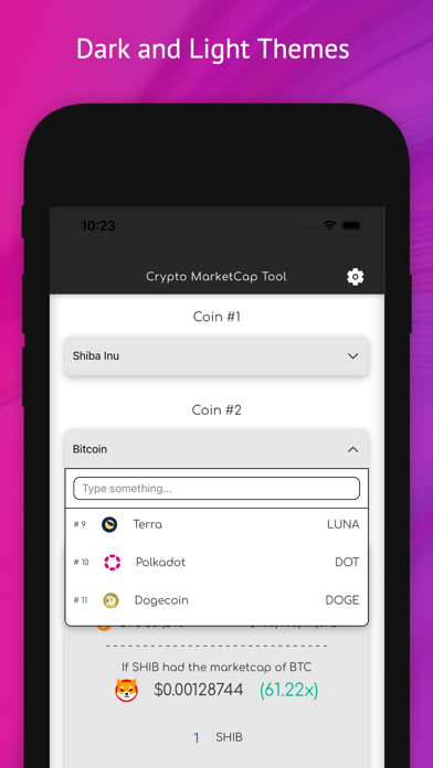 Crypto Market Cap Tool Convert Screenshot