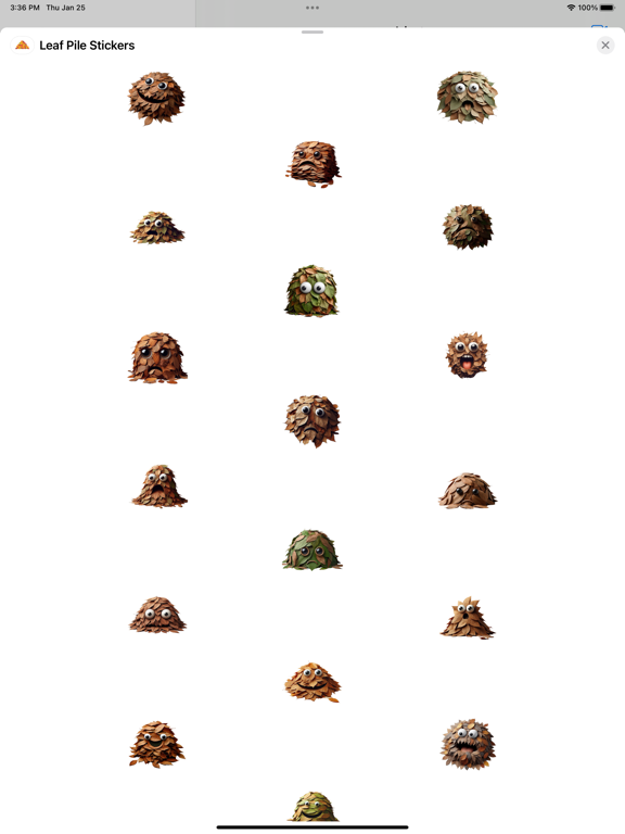 Screenshot #4 pour Leaf Pile Stickers