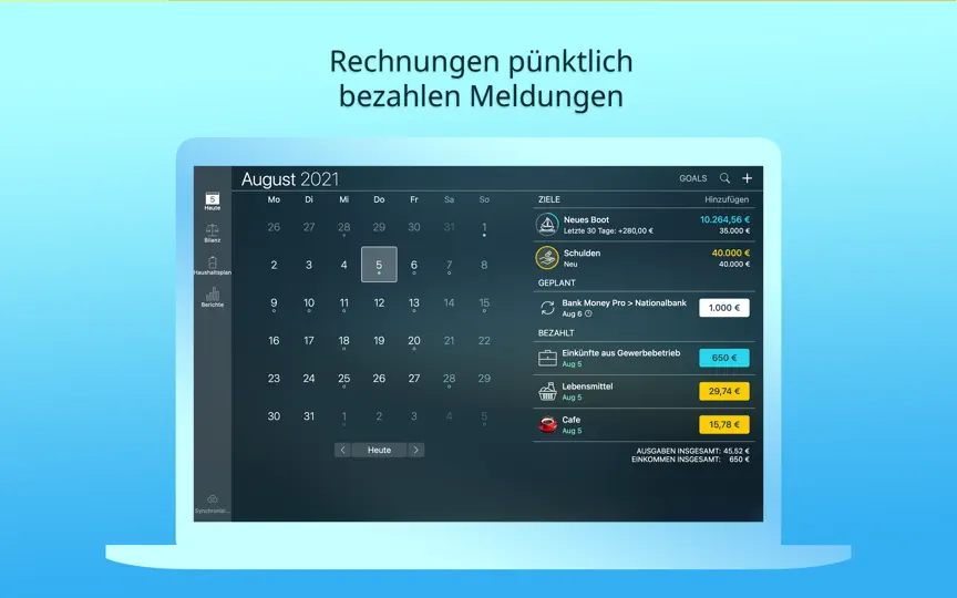 Screenshot von Money Pro: Haushaltsbuch auf dem iPhone 3