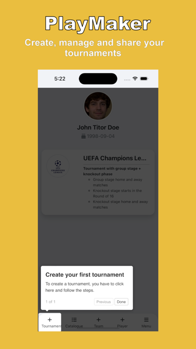PlayMaker: Tournaments manager Screenshot