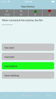 english tenses quiz iphone screenshot 3
