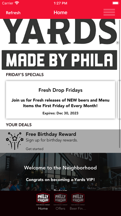 Yards Brewing Company Screenshot