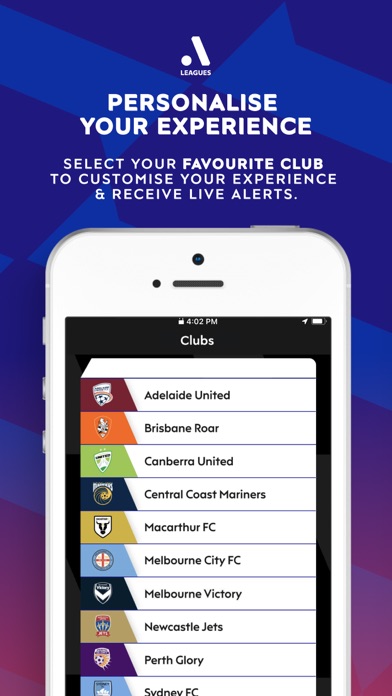 A-Leagues & Clubs Official App Screenshot