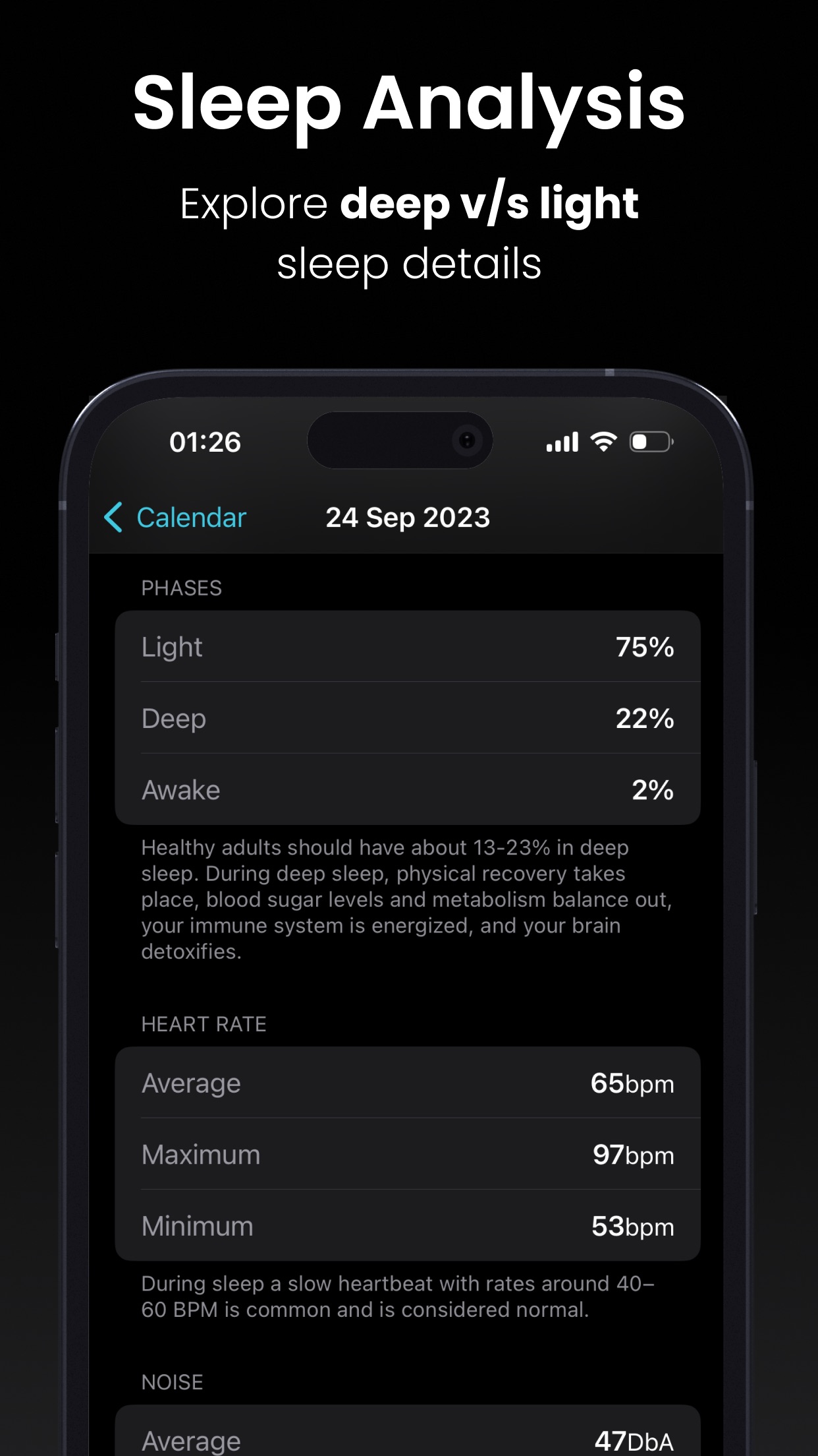 Screenshot do app NapBot - Auto Sleep Tracker